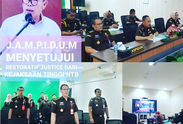 JAMPIDUM MENYETUJUI PERMOHONAN RESTORATIVE JUSTICE TINDAK PIDANA UMUM KEJAKSAAN TINGGI NTB