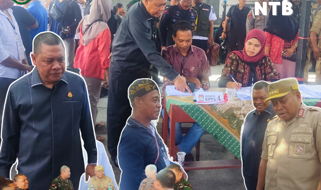 Pemantauan TPS dalam Rangka Pemilu serentak Bersama Jajaran Forkopimda Provinsi NTB