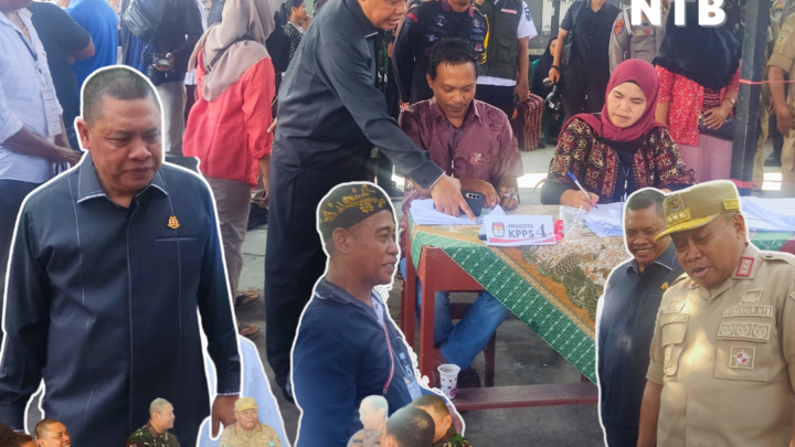 Pemantauan TPS dalam Rangka Pemilu serentak Bersama Jajaran Forkopimda Provinsi NTB