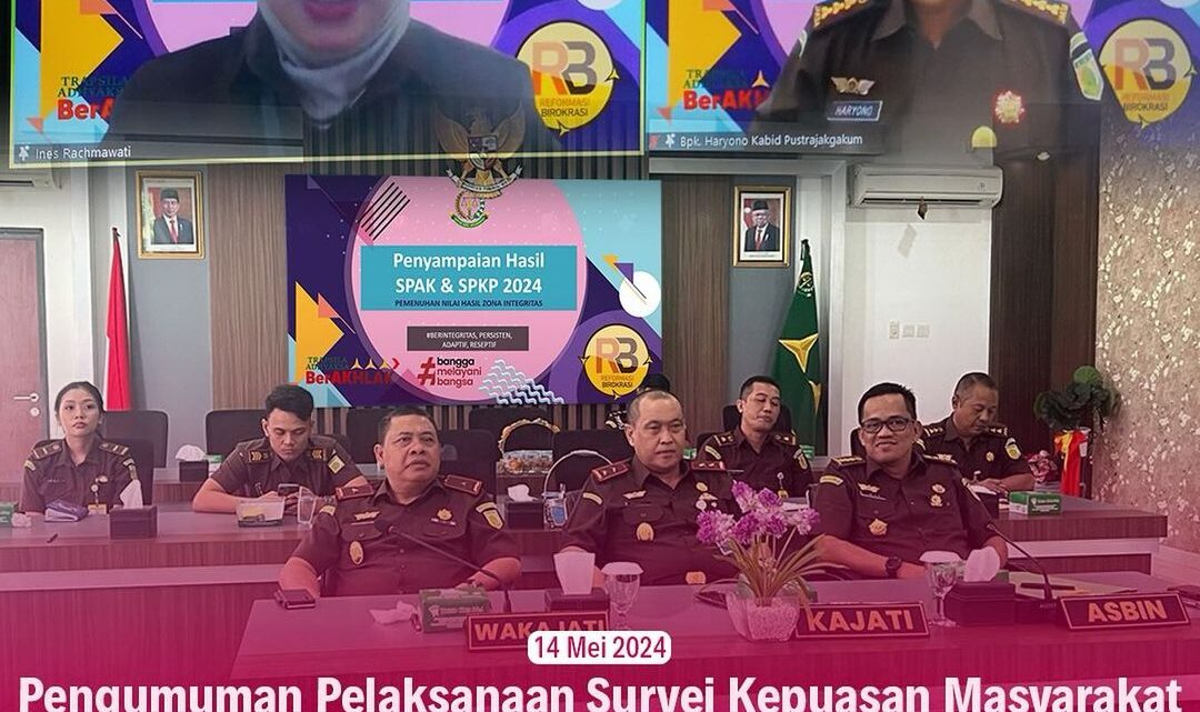 Pengumuman Pelaksanaan Survei Kepuasan Masyarakat (SKM), SPAK dan SPKP di Kejaksaan RI Tahun 2024