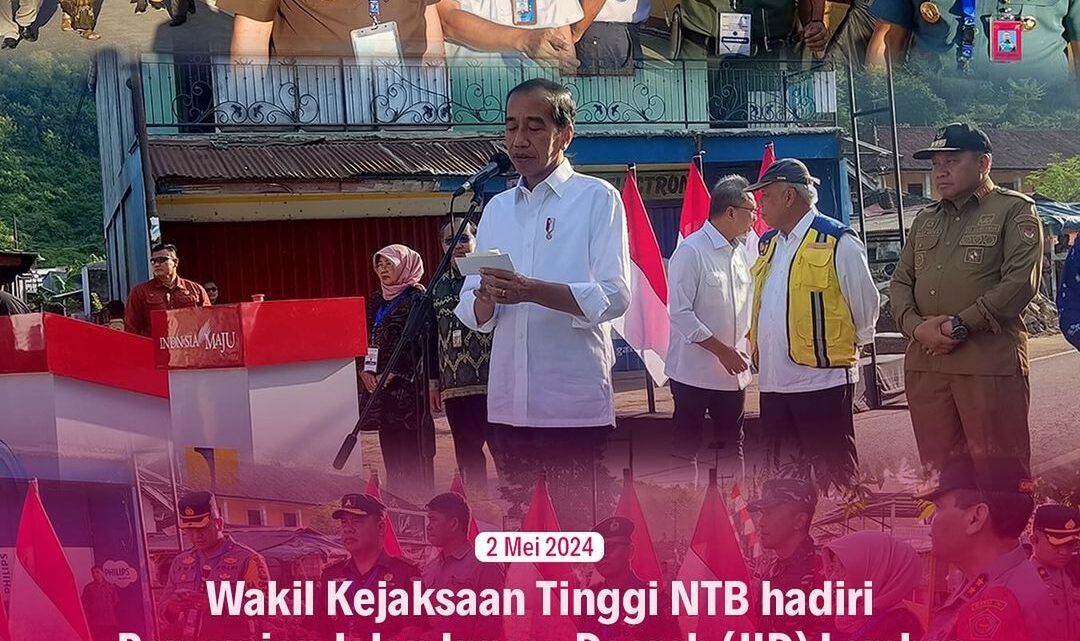 Peresmian Jalan Inpres Daerah Lembar yang diresmikan secara langsung oleh Presiden RI, Ir. Joko Widodo