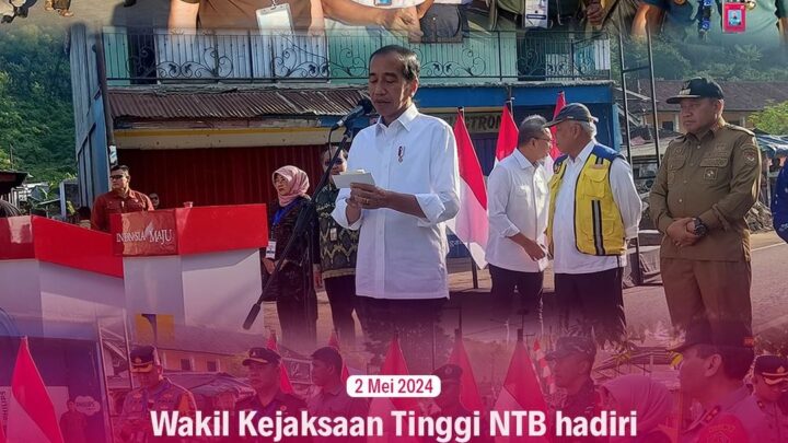 Peresmian Jalan Inpres Daerah Lembar yang diresmikan secara langsung oleh Presiden RI, Ir. Joko Widodo