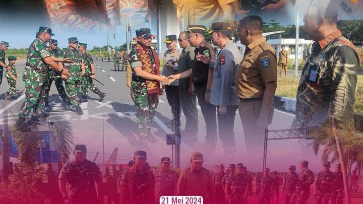 Wakil Kepala Kejaksaan Tinggi NTB, Dr. Abd Qohar AF, SH., MH. Menyambut kedatangan, Panglima TNI, Jenderal TNI serta Menteri Koordinator Bidang Politik, Hukum, dan Keamanan Republik Indonesia