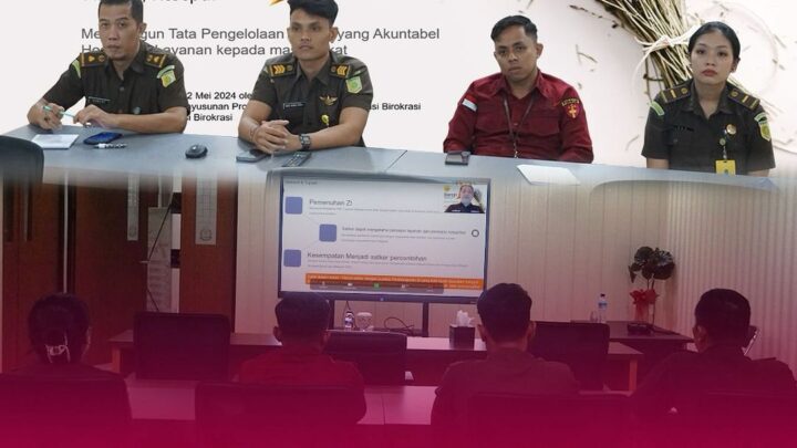 Vicon tentang Sosialisasi Pelaksanaan Survei Persepsi Kualitas Pelayanan (SPKP) dan Survei Persepsi Anti Korupsi (SPAK) kesempatan kedua yang diikuti oleh Tim WBK Kejati NTB