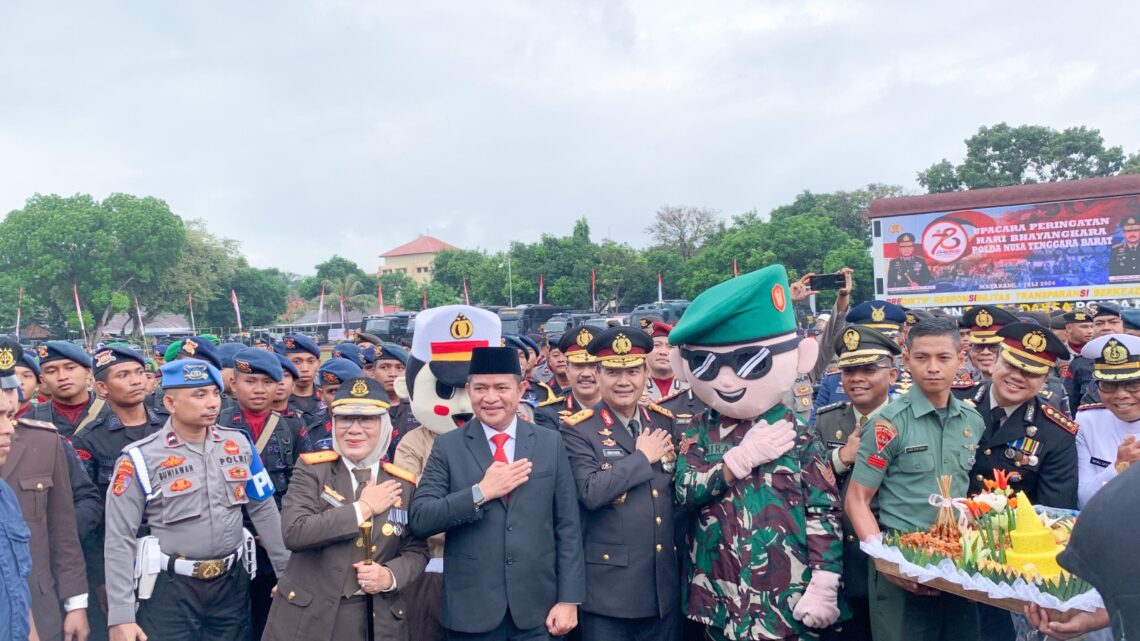 Kepala Kejaksaan Tinggi NTB menghadiri HUT Bhayangkara ke-78 Tahun 2024 bertempat di Lapangan Bhara Daksa Polda NTB
