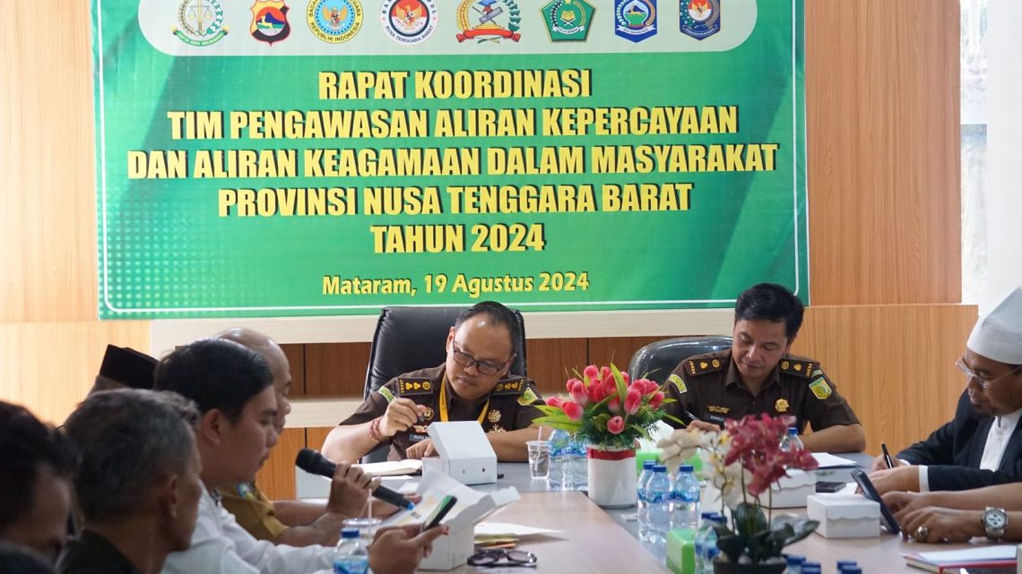 RAPAT KOORDINASI TIM PENGAWASAN ALIRANKEPERCAYAAN DAN ALIRAN KEAGAMAAN DALAM MASYARAKAT PROVINSI NTB TAHUN 2024