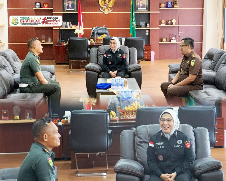 Kunjungan Silaturahmi Dandenpom IX/2 Mataram Ke Kejaksaan Tinggi NTB