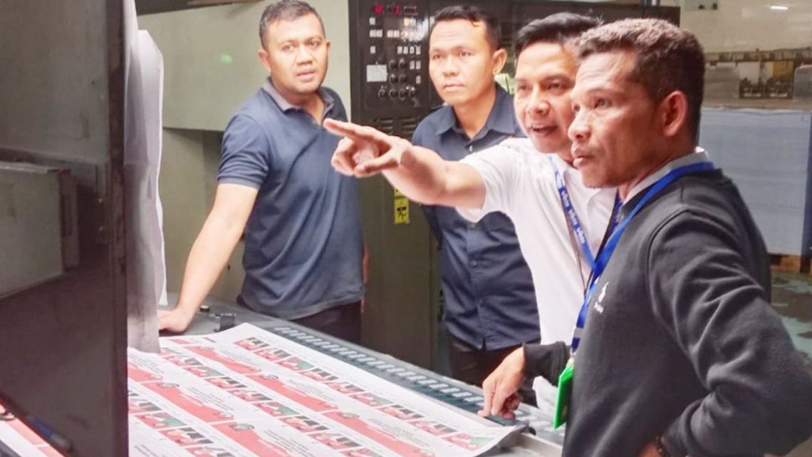 MONITORING PENCETAKAN SURAT SUARA PEMILIHAN GUBERNUR NTB 2024
