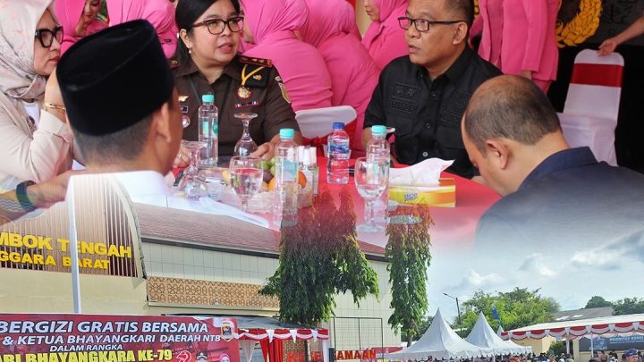 BAKTI SOSIAL KEGIATAN MASAK DAN MEMBAGIKAN MAKANAN BERGIZI GRATIS DALAM RANGKA HARI BHAYANGKARA KE-79 DAN HARI KESATUAN GERAK BHAYANGKARI KE-73 KEPOLISIAN DAERAH NUSA TENGGARA BARAT