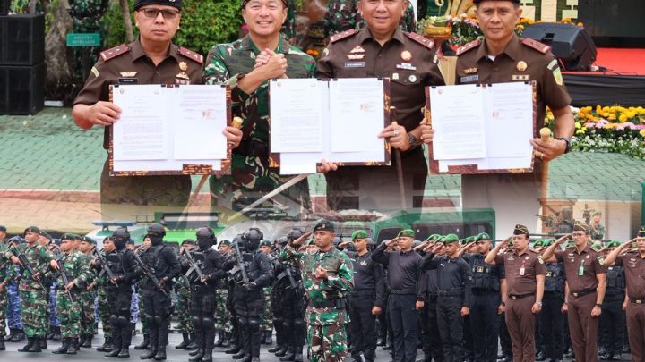 APEL GELAR PASUKAN DAN PENANDATANGANAN PERJANJIAN KERJA SAMA (PKS) DALAM RANGKA KESIAPAN PERBANTUAN PENGAMANAN TNI KEPADA KEJAKSAAN TINGGI DAN KEJAKSAAN NEGERI DI WILAYAH BALI NUSRA