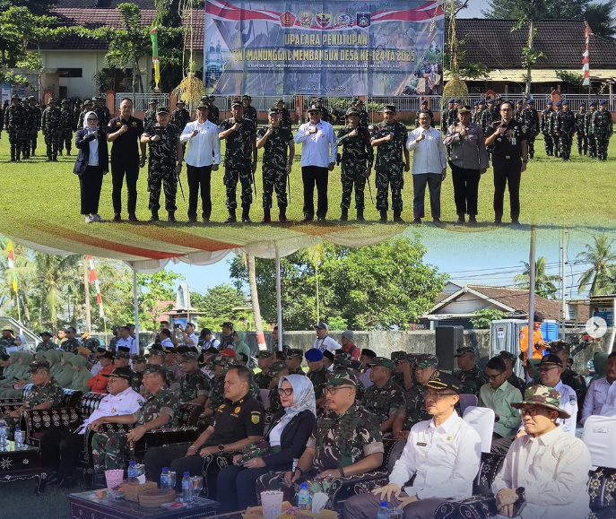 UPACARA PENUTUPAN TNI MENUNGGAL MEMBANGUN DESA (TMDD) KE-124 TAHUN 2025