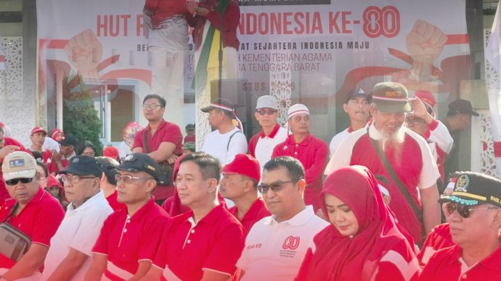 JALAN SEHAT KERUKUNAN TINGKAT KANTOR WILAYAH KEMENTERIAN AGAMA PROVINSI NUSA TENGGARA BARAT DALAM RANGKA PERINGATAN HUT KE-80 KEMERDEKAAN INDONESIA TAHUN 2025