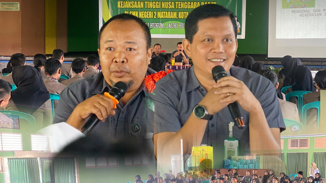 TIM PENERANGAN HUKUM KEJAKSAAN TINGGI NTB MELAKSANAKAN KEGIATAN JAKSA MASUK SEKOLAH (JMS) DI SMKN 2 MATARAM