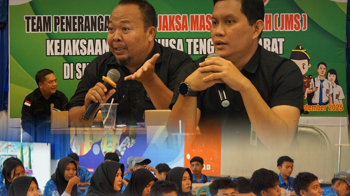 TIM PENERANGAN HUKUM KEJAKSAAN TINGGI NTB MELAKSANAKAN KEGIATAN JAKSA MASUK SEKOLAH (JMS) DI SMKN 5 MATARAM