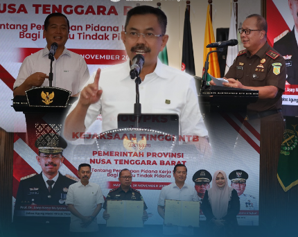 PENANDATANGANAN MoU ANTARA KEJAKSAAN TINGGI NTB DENGAN PEMERINTAH PROVINSI NTB DAN PKS ANTARA KEPALA KEJAKSAAN NEGERI DENGAN WALIKOTA / BUPATI SE-NTB