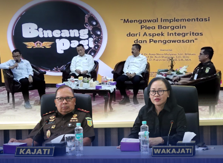 VIRTUAL CONFERENCE BINCANG PAGI BERSAMA PERSAJA “MENGAWAL IMPLEMENTASI PLEA BARGAIN DARI ASPEK INTEGRITAS DAN PENGAWASAN”